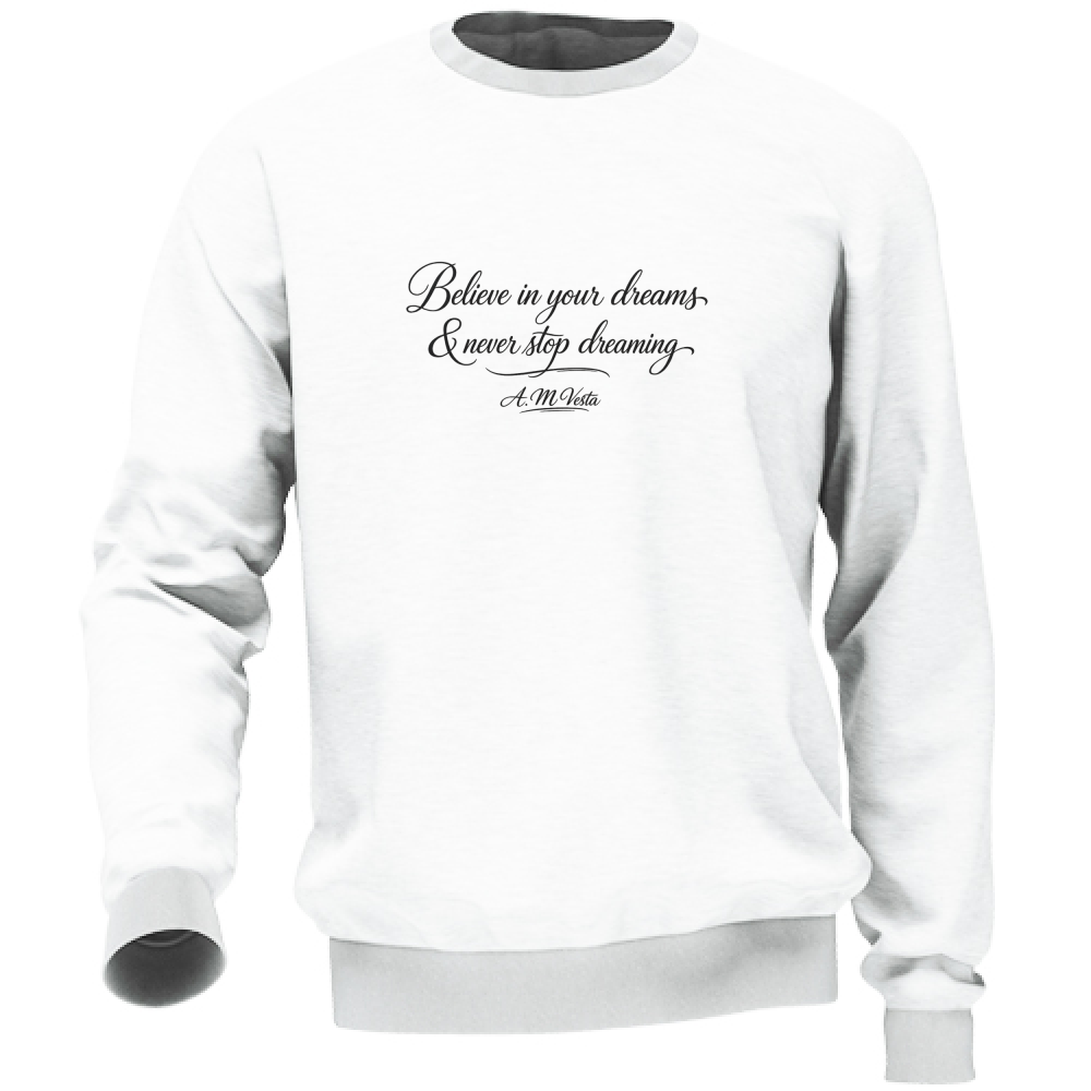 Felpa Unisex Streetwear con Frase Motivazionale – A.M Vesta | Stampa DTF