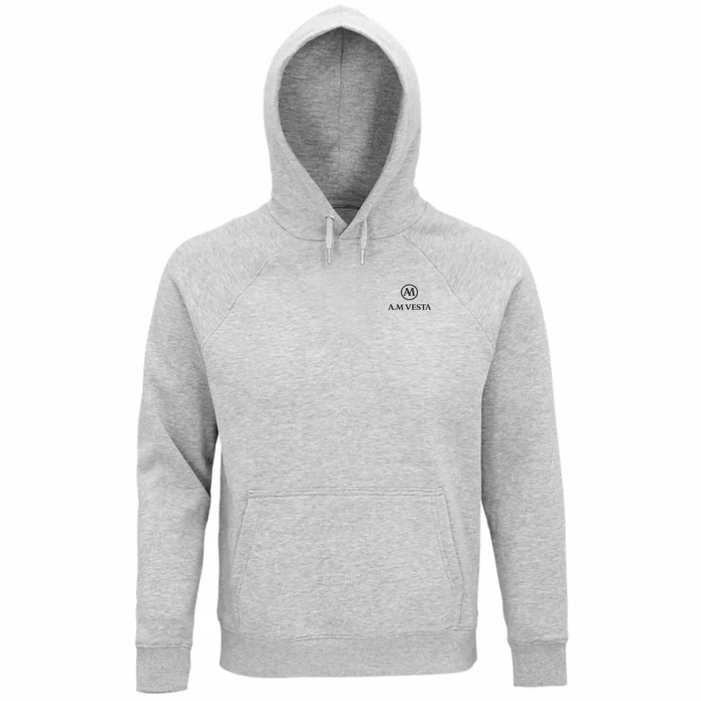 Felpa Organica Unisex con Cappuccio - Sostenibile A.M Vesta