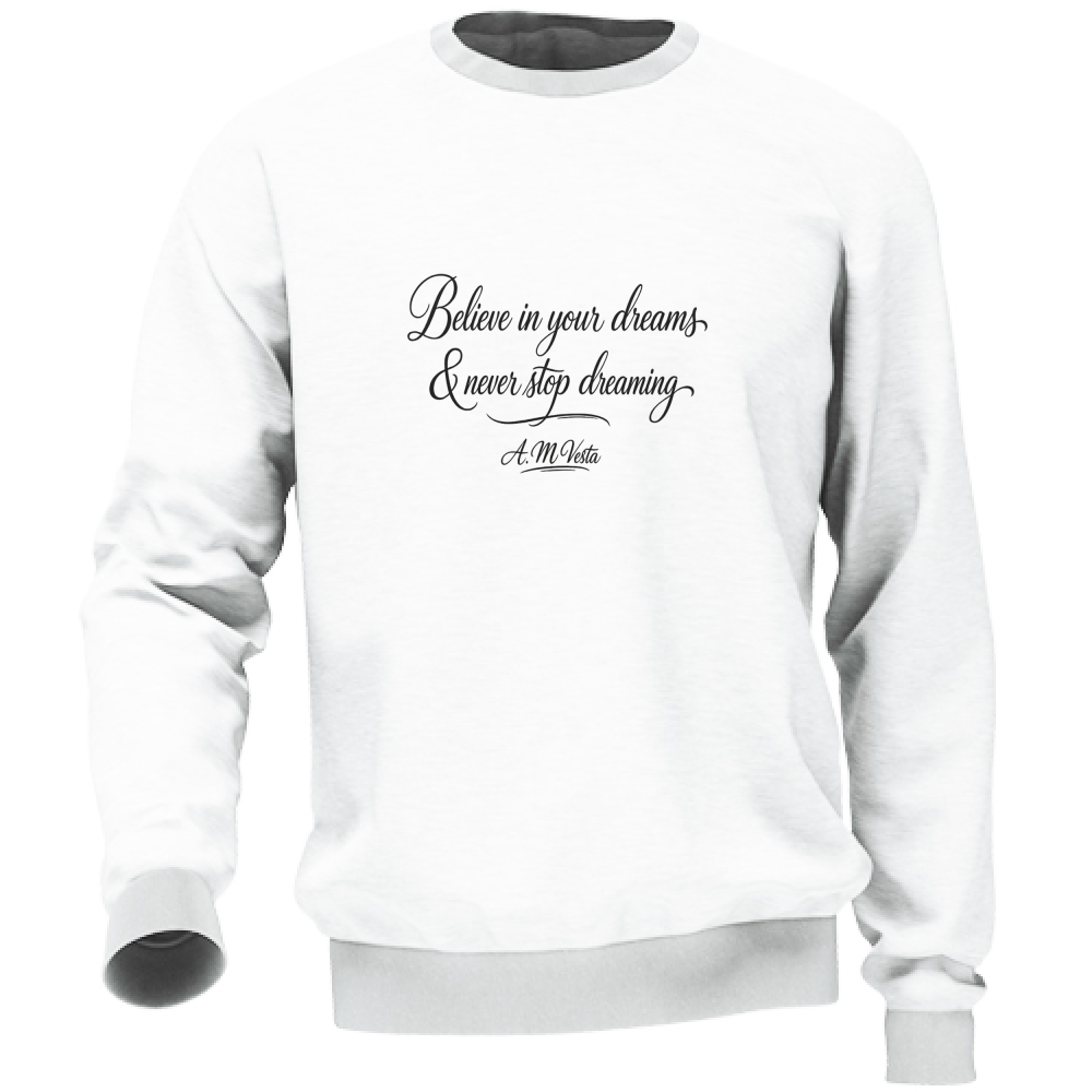 Felpa Unisex Streetwear con Frase Motivazionale – A.M Vesta | Stampa DTF