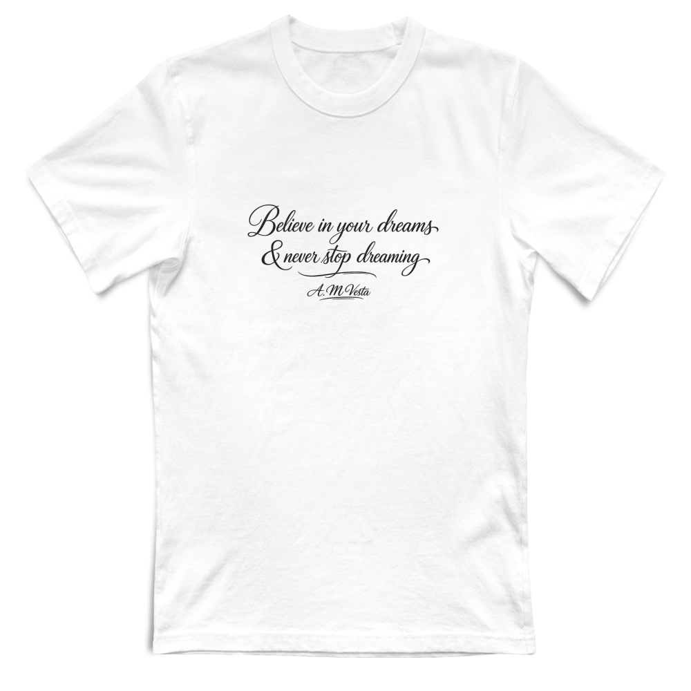 T-Shirt Unisex Streetwear con Scritta Motivazionale – A.M Vesta | Stampa DTF