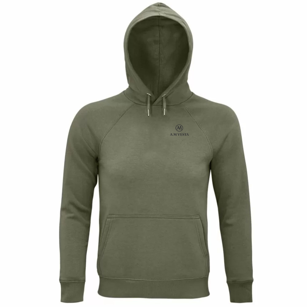 Felpa Organica Unisex con Cappuccio - Sostenibile A.M Vesta