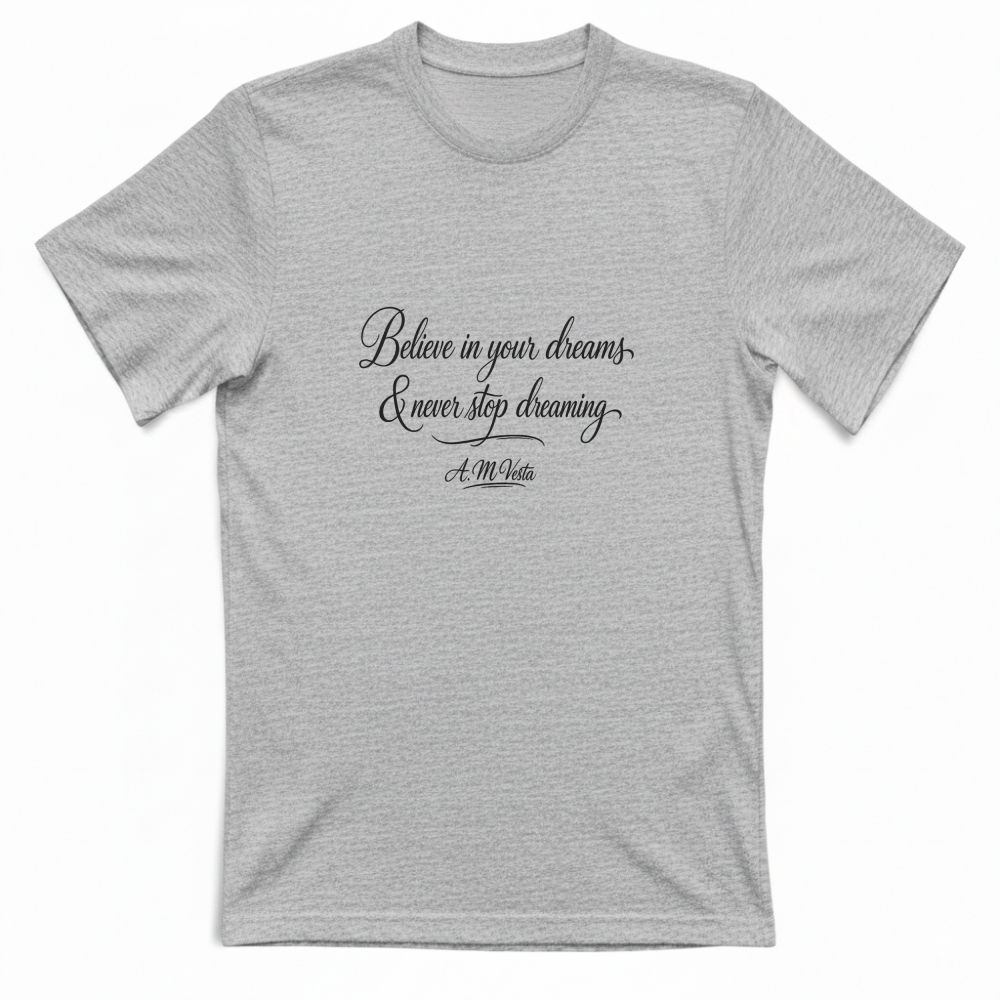 T-Shirt Unisex Streetwear con Scritta Motivazionale – A.M Vesta | Stampa DTF